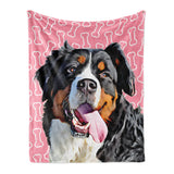 Personalized Pet Throw Blanket - Bone Pattern