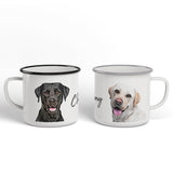 Personalized Dog Portrait Camping Mug