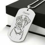 Personalized Luxury Pet Necklace - Engraved Dog Tag