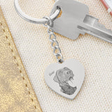 Personalized Pet Keychain - Engraved Heart