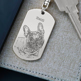 Personalized Pet Keychain - Engraved Dog Tag