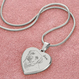 Personalized Luxury Pet Necklace - Engraved Heart