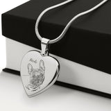 Personalized Luxury Pet Necklace - Engraved Heart