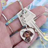 Personalized Pet Keychain - Heart