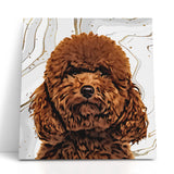 Personalized Pet Square Canvas - Marbled Color