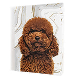 Personalized Pet Portrait Canvas - Marbled Color