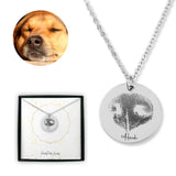 Personalized Pet Memorial Coin Necklace - Nose Print