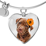 Personalized Luxury Pet Bangle - Heart