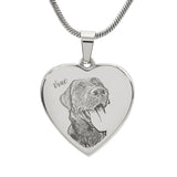 Personalized Luxury Pet Necklace - Engraved Heart