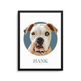 Personalized Pet Portrait Prints - Color Circle