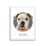 Personalized Pet Portrait Prints - Color Circle