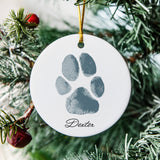 Personalized Pet Memorial Ornament - Paw Print