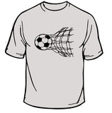 Soccer Ball Through Net Sports T-Shirt