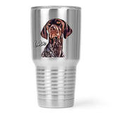 Personalized Dog Ringneck Travel Tumbler 30oz