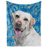 Personalized Pet Blanket - Van Gogh Style