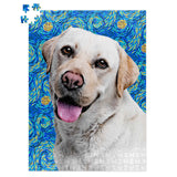 Personalized Pet Jigsaw Puzzle - Van Gogh Style