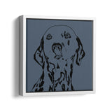 Personalized Minimalistic Pet Portrait - Framed Square Canvas