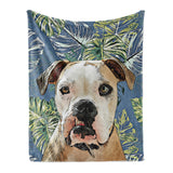 Personalized Pet Throw Blanket - Monstera