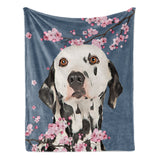 Personalized Cherry Blossom Pet Throw Blanket