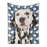 Personalized Pet Throw Blanket - Heart Pattern