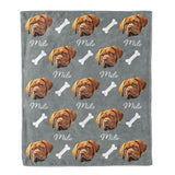 Personalized Pet Face Throw Blanket