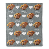 Personalized Pet Face Throw Blanket