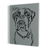 Personalized Minimalistic Pet Portrait - Framed Portrait Canvas