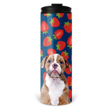 Personalized Pet Skinny Tumbler 16oz - Strawberries