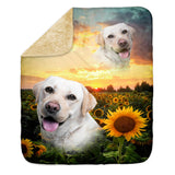 Personalized Pet Sherpa Blanket - Superimposed Portrait