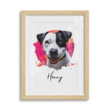 Personalized Watercolor Style Pet Art Framed Gallery Print - Portrait