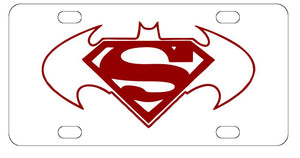 Batman Superman License Plate