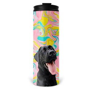 Personalized Pet Skinny Tumbler 16oz - Color Swirl