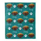 Personalized Pet Face Throw Blanket