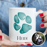 Personalized Pet Paw Print Mug