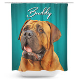 Personalized Pet Portrait Shower Curtain