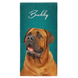 Personalized Dog Portrait Beach Towel