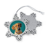 Personalized Pet Pewter Snowflake Ornament