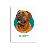 Personalized Pet Portrait Prints - Color Circle