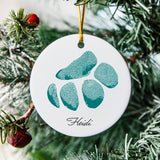 Personalized Pet Memorial Ornament - Paw Print