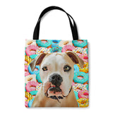 Personalized Dog Tote Bag - Donuts