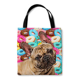 Personalized Dog Tote Bag - Donuts