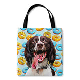 Personalized Dog Tote Bag - Donuts