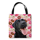 Personalized Dog Tote Bag - Donuts