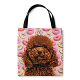 Personalized Dog Tote Bag - Donuts