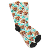 Personalized Pet Face Socks - Donuts