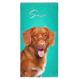 Personalized Dog Portrait Beach Towel