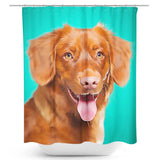 Personalized Pet Portrait Shower Curtain