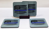 Thin Blue Line Coaster Set