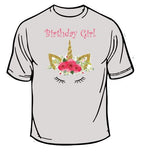 Unicorn Birthday Girl T-shirt