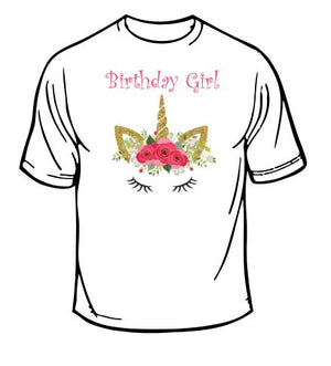 Unicorn Birthday Girl T-shirt